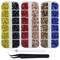 4500pcs+ Flatback Glass Hotfix Iron On Rhinestones Crystal for DIY Making with 1 Tweezer & 1 Picking Pen for Shoe, Cloth, Face Art, Bag, Manicure(3-Sizes,6-Colors, Multi-Color Series#1)